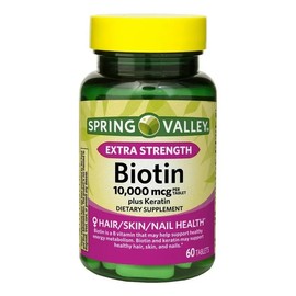 Biotin  Keratin 10,000mcg Uñas Piel Cabello 60pz Importado