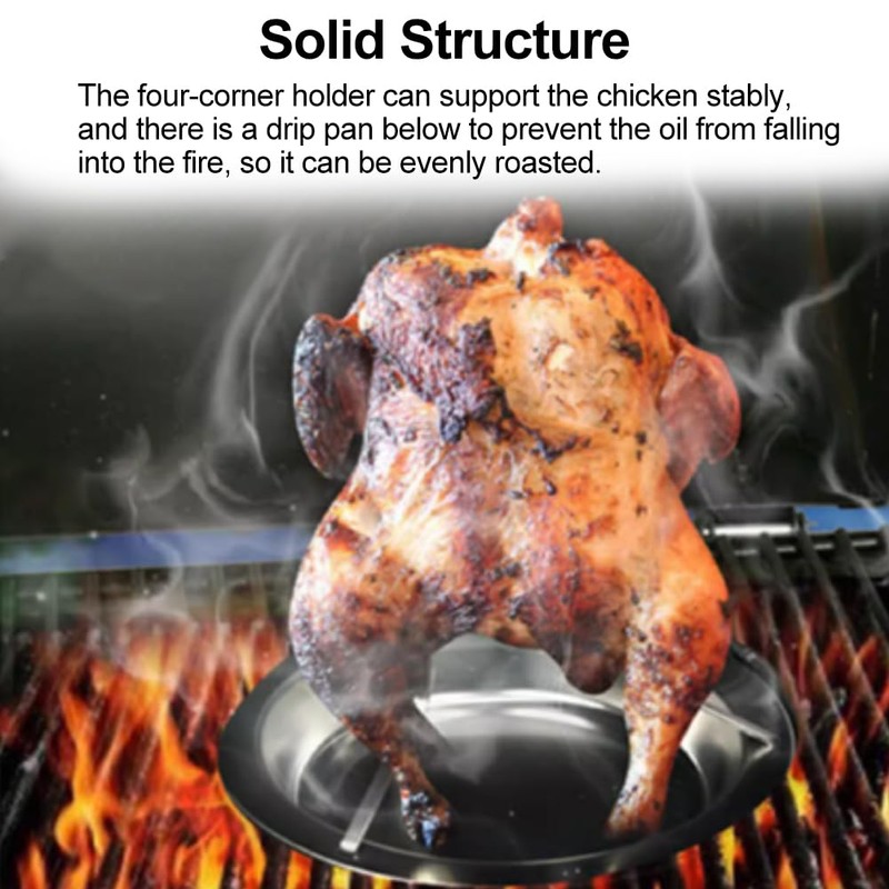 Chicken Roaster Rack,Stainless Steel Beer Can Chicken Holder for Whole