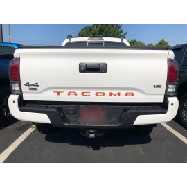 TrimRiver Fits Toyota Tacoma 2016-2019 Tailgate ABS Plastic Letters Inserts Decals Orange
