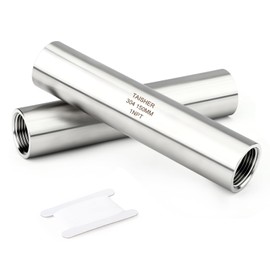 TAISHER 2PCS Stainless Steel Pipe Fittings, 1" NPT Female x 1" NPT Female Threaded, 6" Length Thickened Nipple Cast Pipe