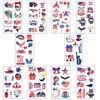 10 Sheet Independence Day Temporary Tattoos,Red White Blue Party Supplies