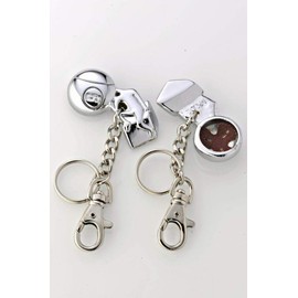 BornWinner Keychain Cue Tip Tool - 2 in 1 Tip Shaper Scuffer (Chrome Meditative 9 Ball)