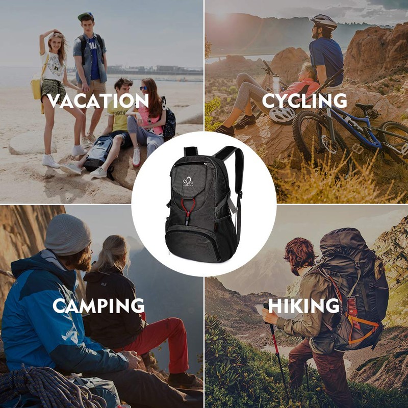 WATERFLY Hiking Backpack Lightweight Packable Hiking Daypack for Outdoor Traveling
