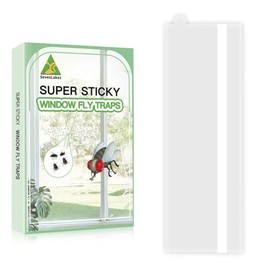 60 Pack Window Fly Traps, Clear Sticky Insect Catchers for Windows, Non-Toxic, Odorless, Waterproof Bug Trap for Fruit Flies, Gnats, House Flies & More – Indoor/Outdoor Insect Control Solution