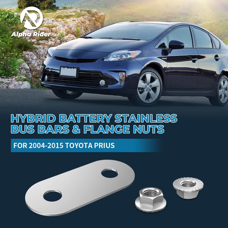 Hybrid Battery Stainless Bus Bars & Flange Nuts, Alpha Rider