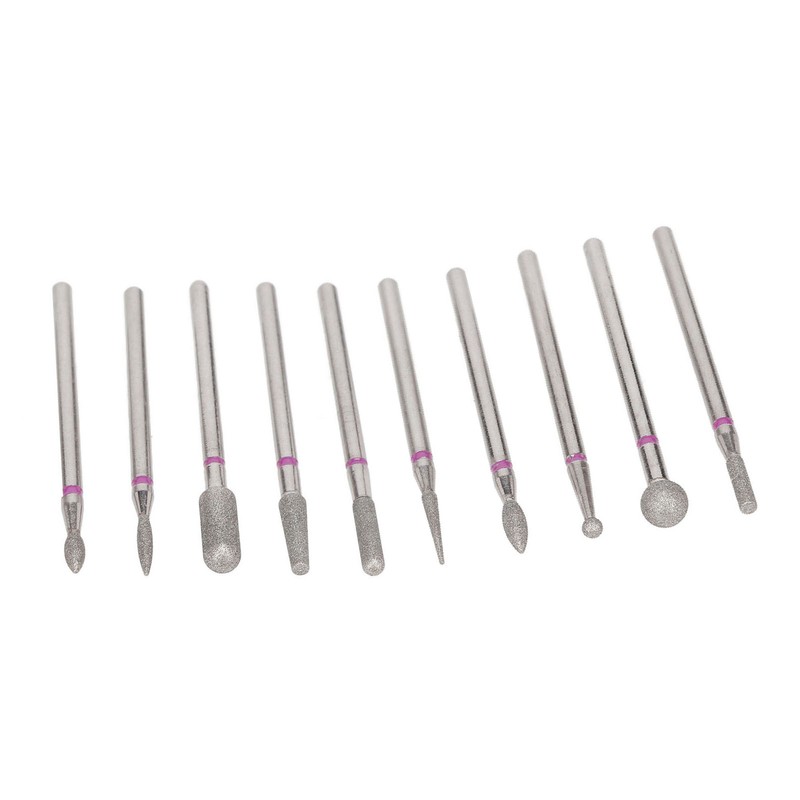 10pcs Nail Drill Bit Set Professional Home Salon Emery Cuticle