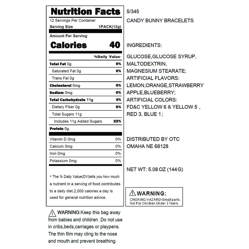 Fun Express Easter Candy Stretchable Bunny Bracelets - Great for