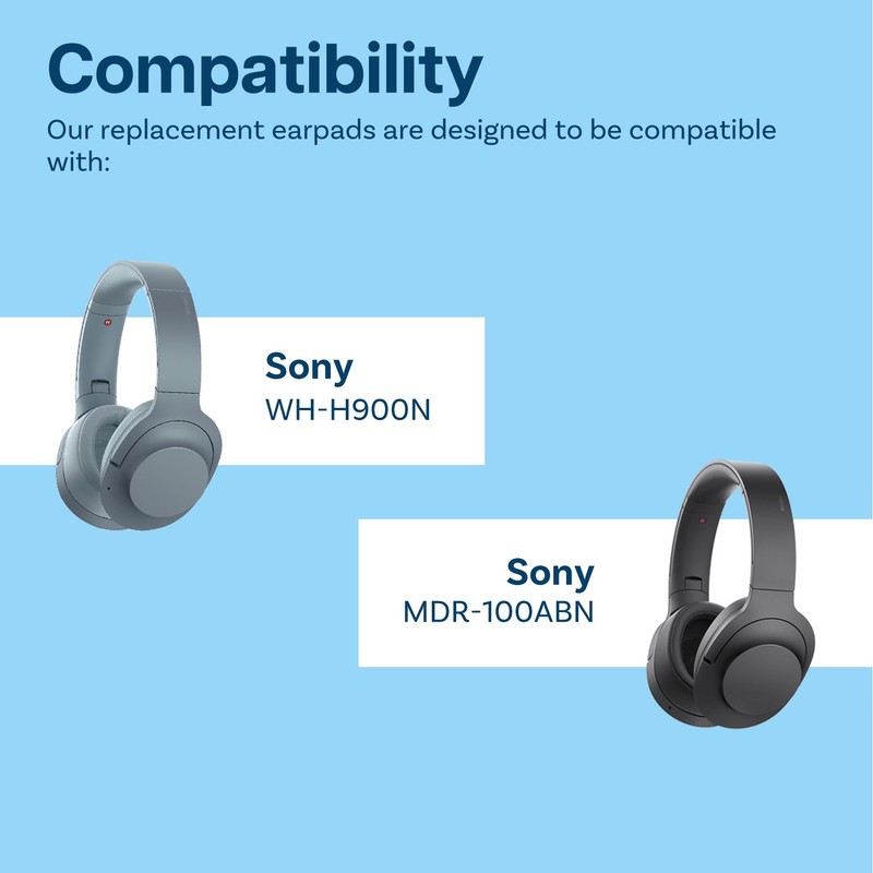 Sony Ear Pads Replacement for Sony WH-H900N / Sony MDR-100ABN