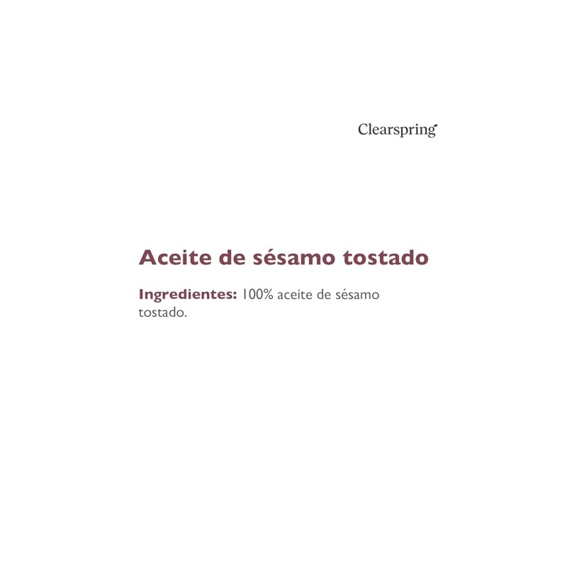 Clearspring | Sesame Oil Toasted | 1 X 150Ml