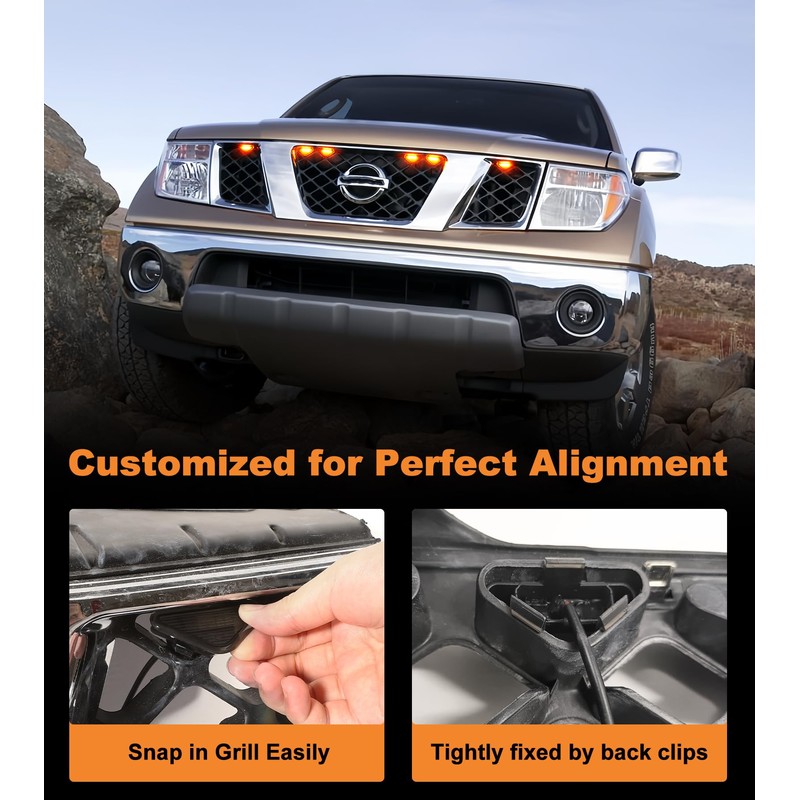 Grill Lights for Nissan Frontier Pathfinder 2005 2006 2007 2008
