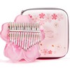 BOTOWI 21 Keys Clear Kalimba Thumb Piano Complete Pack, Sakura