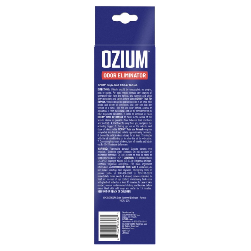 OZIUM® Air Freshener Odor Eliminator, 2oz Single Shot Total Air