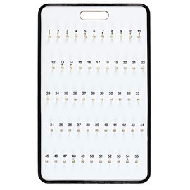 SSWBasics Key Board with Self-Closing Tabs - 55 Hooks - 18 1/4ʺW x 29 1/2ʺL - Key
