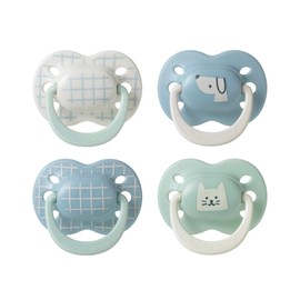 Tommee Tippee - Chupete de ajuste definitivo, 0-6 meses, 4 unidades, orificios de aire adicionales, pezón y escudo simétricos, silicona 100% última intervensión de BPA, apto para lavaplatos y