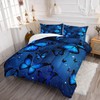 Smell Sunshine Blue Butterfly Comforter Set 3D Butterfly Printed Bedding