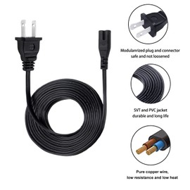 2 Prong Power Cord for Polk Audio MagniFi One Subwoofer PSW125 PSW111 AM6119 AM6119-A AM6119A Heritage Woodbourne Airplay Speaker AC Cable 8ft Replacement Power Cord