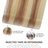 COOKAYU invisible Tape in Hair Extensions Balayage Ombre Color 10