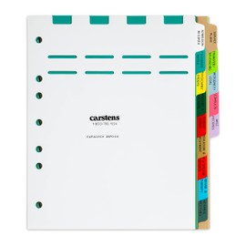Carstens Heavy Duty Plastic Assisted Living Divider Set, 14 Tabs, with Pull Tab Die Cuts, Multi-Color, for Side-Opening 3-Ring and 5-Ring Binders