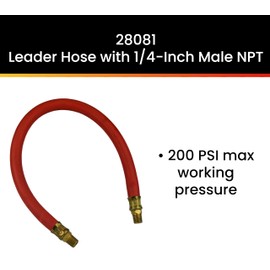 Hot Max 28081 18-Inch Leader Hose with 1/4-Inch Male NPT