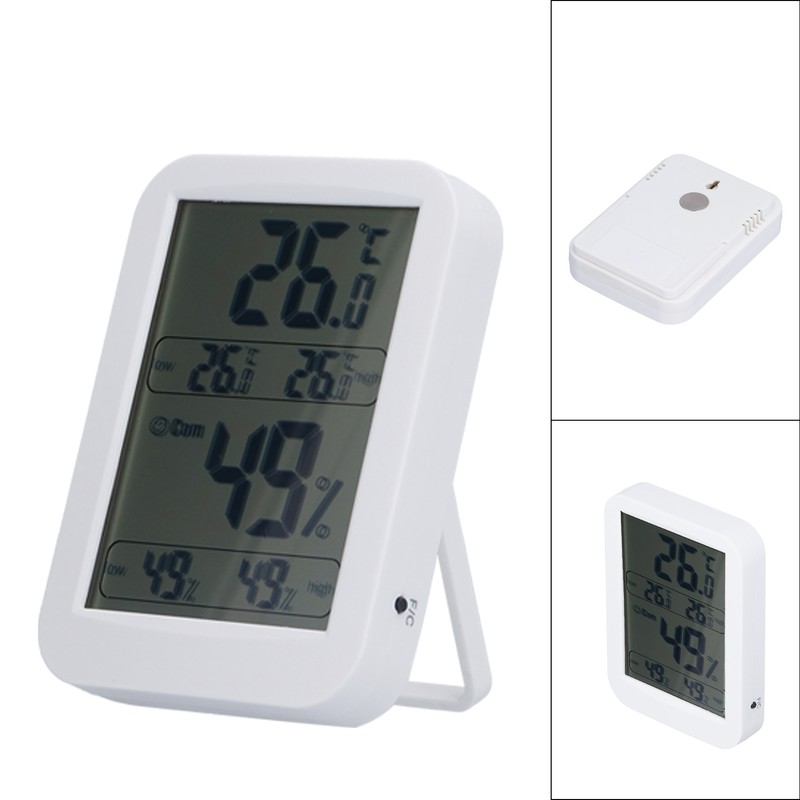 Large Screen Digital Thermo Hygrometer Temperature Humidity Gauge with Memory