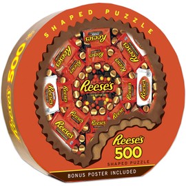MasterPieces 500 Piece Jigsaw Puzzle for Adults, Family, Or Youth - Shaped Reese's - 22"x22"