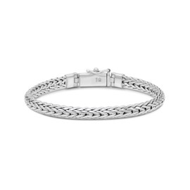 DEVATA Bali Sterling Silver 925 with Dragon Bone 6mm Oval Chain Bracelet DBK5236A (SIZE L/8.0")
