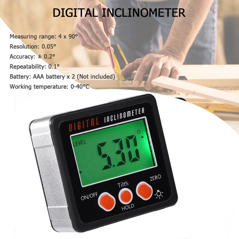 Horizontal Angle Meter Digital Protractor Inclinometer Electronic Level Box Magnetic