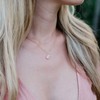 Rose Quartz Teardrop Necklace in 14k Gold Fill