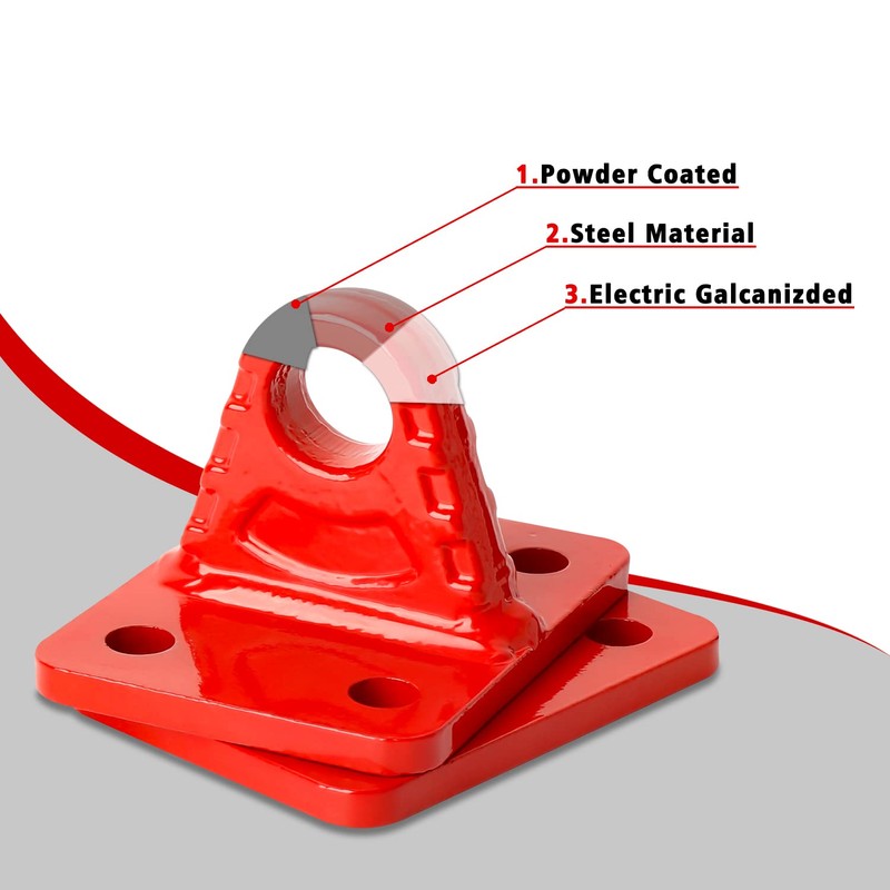 UTVJATV 2 Pack Shackles Mount, D-Ring Shackle Bracket with Backer