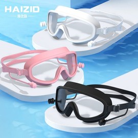 Adult Swimming Goggles Swim Goggles Water Play Goggles Bag Swimming Adult Large frf434 Free Size/Free Size Bag 809 - Pure Black 5ea