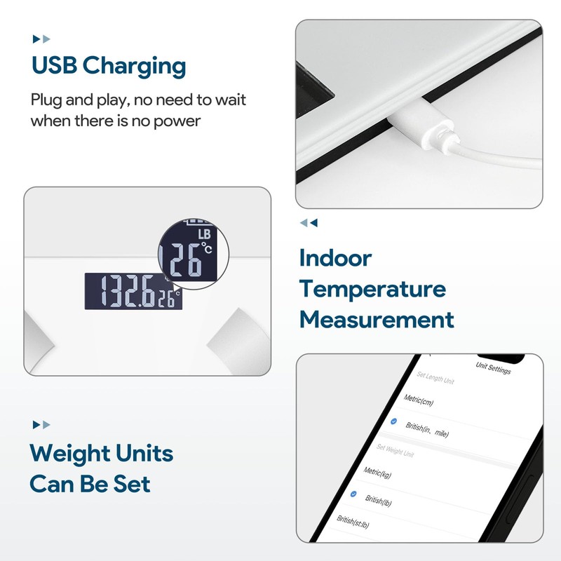 Body Composition Analyzer with Smartphone Application, Digital Simple and Practical