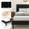 AYJOIR Twin Size Platform Bed Frame with Upholstered Headboard and