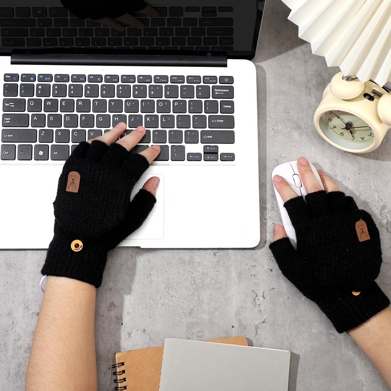 USB Heated Gloves 2 Pairs Winter Warm Heating Mitten Full