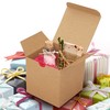 Belle Vous 50 Brown Kraft Paper Gift Boxes - 7.5