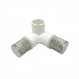 YONYONICE DN20 3/4 inches Suction Strainers Stainless Steel Filter Cover Connected to 3/4" DN20 90° threeway three-axis PVC Water Pipe Used to Reduce Solid Entry ， Glass Fish Tank.