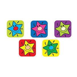 Sticker Solutions Mini Square Smiley Star Stickers (Pack of 180)