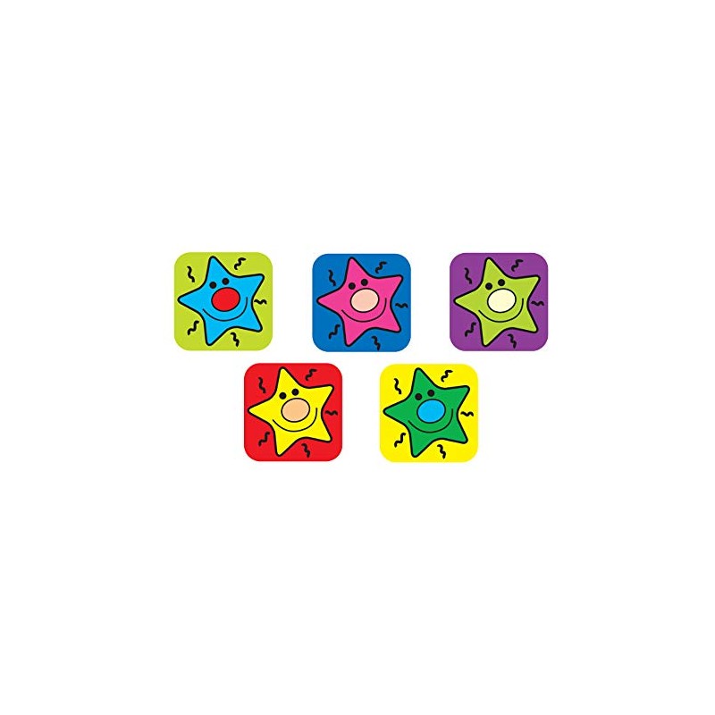 Sticker Solutions Mini Square Smiley Star Stickers (Pack of 180)