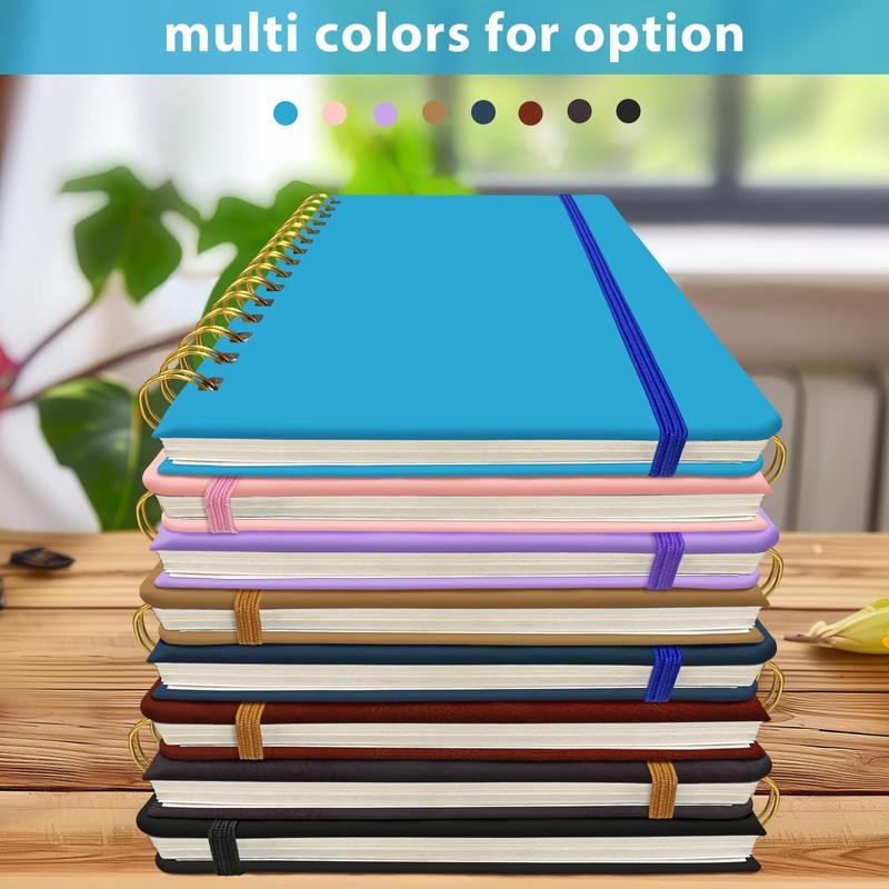 DWIYITTN Small Spiral Notebook (Blue) - 5.7"x 8.27", 160 Lined