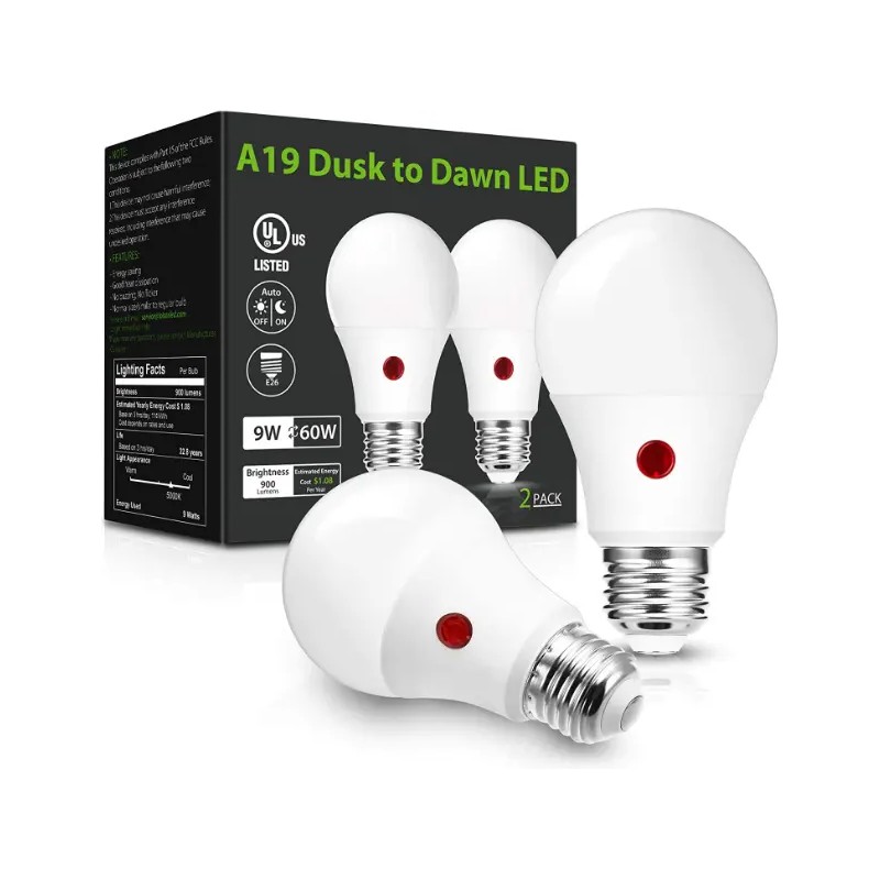 L LOHAS LED Dusk to Dawn Light Bulbs Outdoor A19