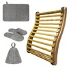 BESTNEWIE Soft and Flexible Sauna Backrest Made with Bamboo Blocks
