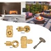 Skyflame 3/4 Inch Straight Gas Key Valve Kit for Fire