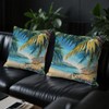 Doobicy Beach Pillow Covers 18x18 Inch Set of 2, Tropical