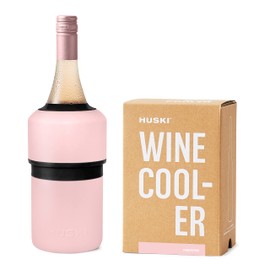 Huski Wine Chiller | Award Winning Iceless Design | Keeps Wine Cold up to 6 Hours | Wine Accessory | Next Generation Ice Bucket | Fits Some Champagne Bottles | Perfect Gift for Wine Lovers (Pink)