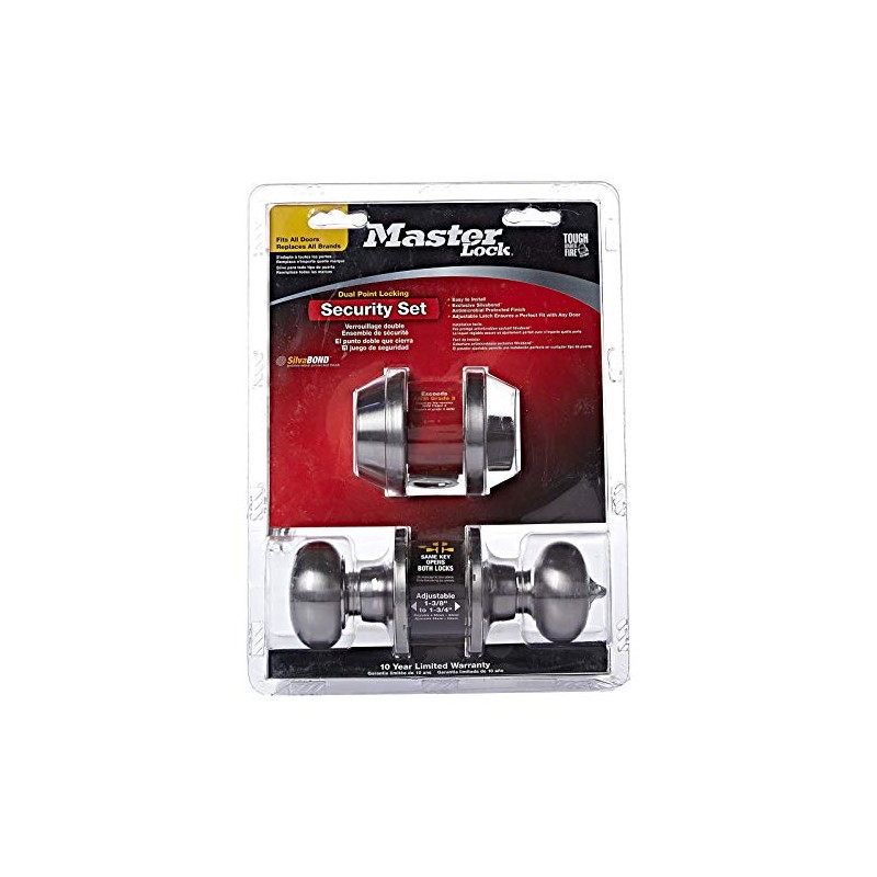 Master Lock BCCO0615 Entry/Deadbolt, Satin Nickel