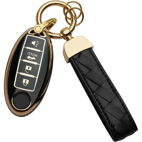 Bqepe for Nissan Key Fob Cover Keychain Fit for Altima