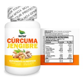 Cúrcuma + Jengibre Premium | 100 Cápsulas | Antiinflamatorio Natural 