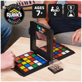 Rubik’s Race, Classic Fast-Paced Strategy Sequence Brain Teaser Travel Board Game Two-Player Speed Solving Face-Off, Packaging May Vary, for Adults & Kids Ages 7+
