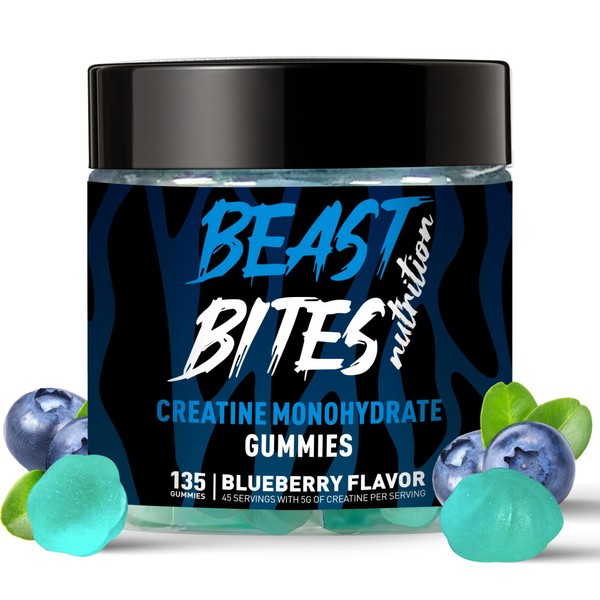 BEAST BITES Nutrition Creatine Monohydrate Gummies for Men & Women
