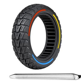 70/60-7.5 Off-Road Solid Scooter Tires : 11 Inch Tubeless Replacement Rubber Tires for Segway Ninebot Max G3/ZT3/ZT3 Pro, Wear-Resistan,Puncture Proof,Three-Color (1PCS)