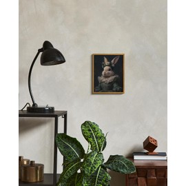 InSimSea Framed Canvas Wall Art for Living Room, Easter Bunny Home Decor, Vintage Rabbit Artwork Prints, Bedroom Wall Decor Oil Painting Picture 8x10In